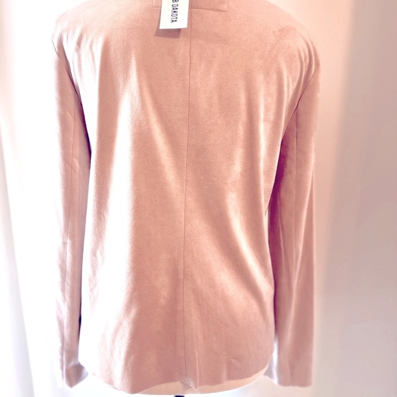 NWT BB Dakota Blush Pink faux suede open front jacket New from Nordstrom. Medium - Picture 4 of 8